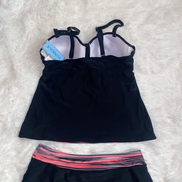 Yonique Women Tankini Swimsuits with Skirt 2 Piece Printed Bathing Suits S - Picture 9 of 9
